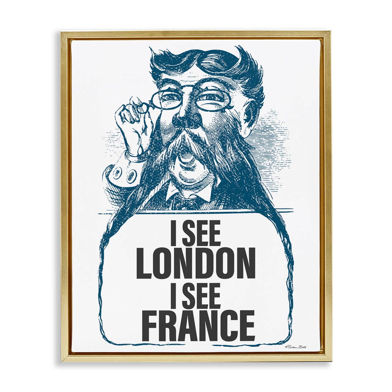 Stupell Industries I See London & France Floating Frame, design by Susan Ball